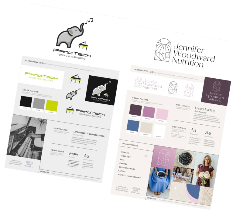 Brand design example for Jaclyn Hope Design