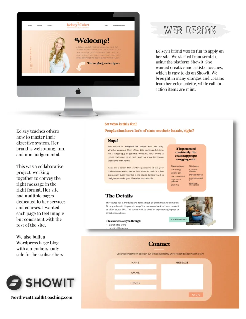 Brand and web design sample